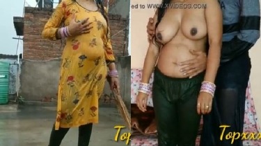 बारिश में भीगी देसी आंटी की चुदाई